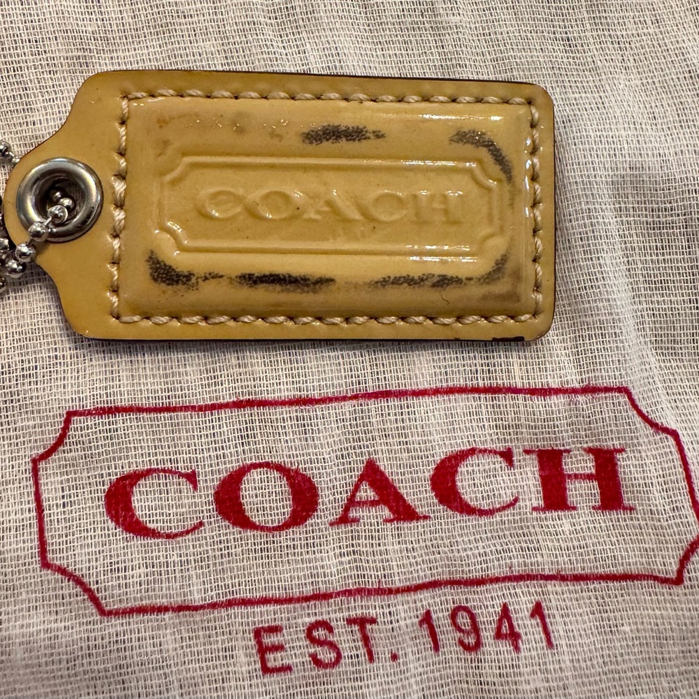 Coach Yellow Patent Leather Hang Tag